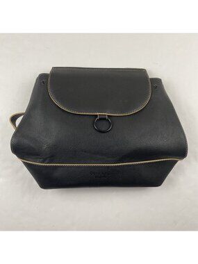 Darcy Marks London Backpack Purse Pebbled Vegan Leather Classic Black